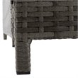 Pemberly Row Polyester/Steel Metal Outdoor Daybed with Pillows in Gray
