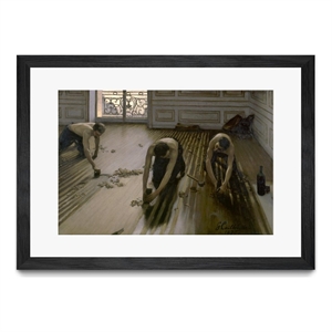 Pemberly Row 24x36 The Floor Scrapers - Matted and Framed in Multi-Color