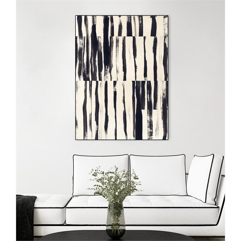 Pemberly Row Modern Canvas 30x40 Minor Key Framed in Multi-Color