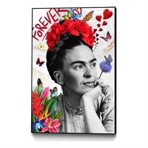 Pemberly Row Contemporary Canvas 24x36 Forever Framed in Red