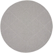 Pemberly Row Round Contemporary Polypropylene Area Rug in Light Gray