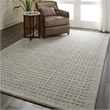 Pemberly Row Rectangle Contemporary Wool Area Rug in Charcoal