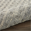 Pemberly Row Rectangle Contemporary Wool Area Rug in Charcoal