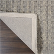 Pemberly Row Rectangle Contemporary Wool Area Rug in Charcoal