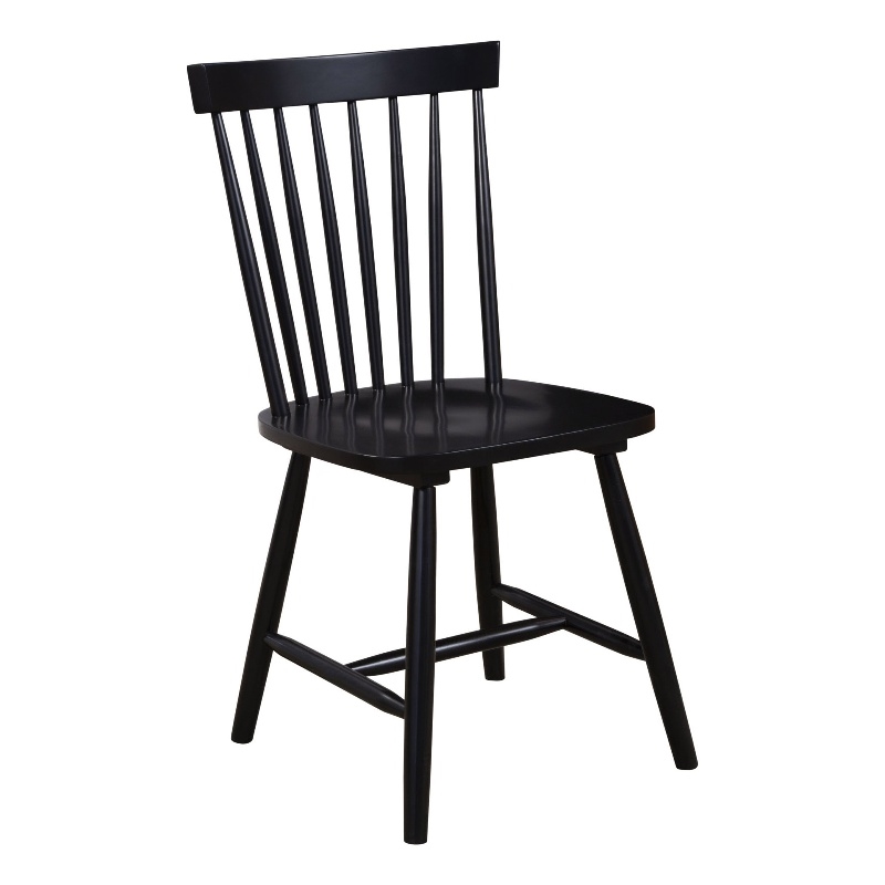Pemberly Row Modern / Contemporary Set of 2 Side Chairs in Black