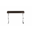 Pemberly Row Wood Veneer & High Polished Steel Console Table in Espresso