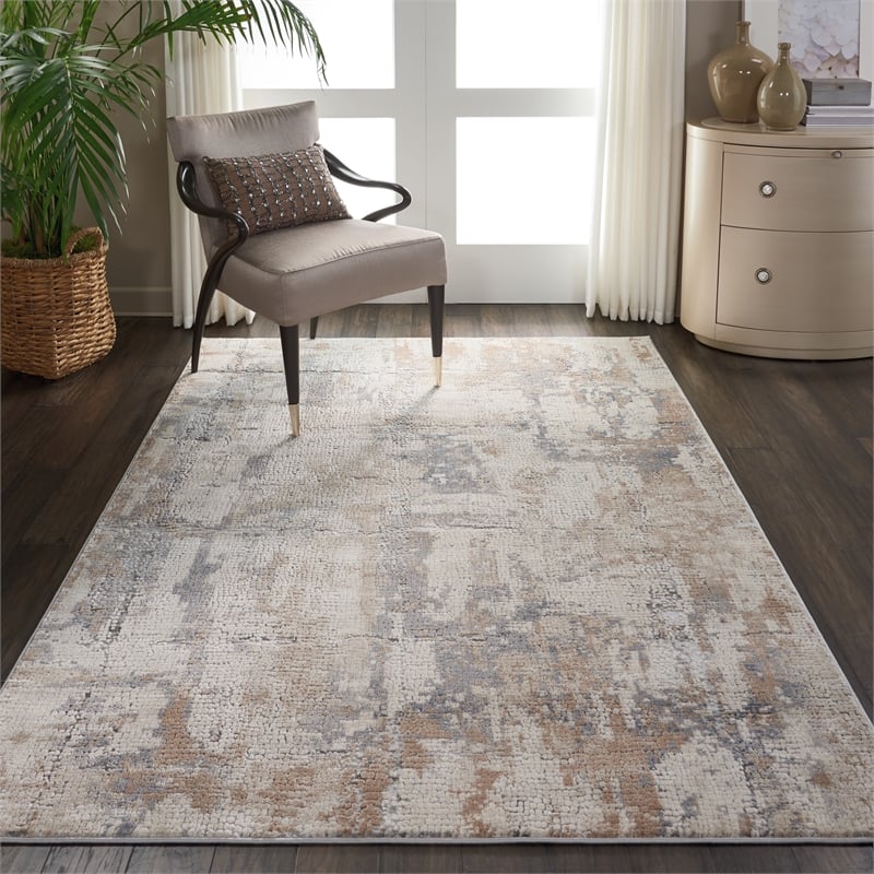 Pemberly Row Beige & Gray Painterly Rustic Textures 63