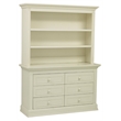 Pemberly Row Traditional Wood Hutch with Adjustable Shelves in White
