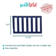 Pemberly Row Modern Wood Toddler Guard Rail in Navy Blue Finish