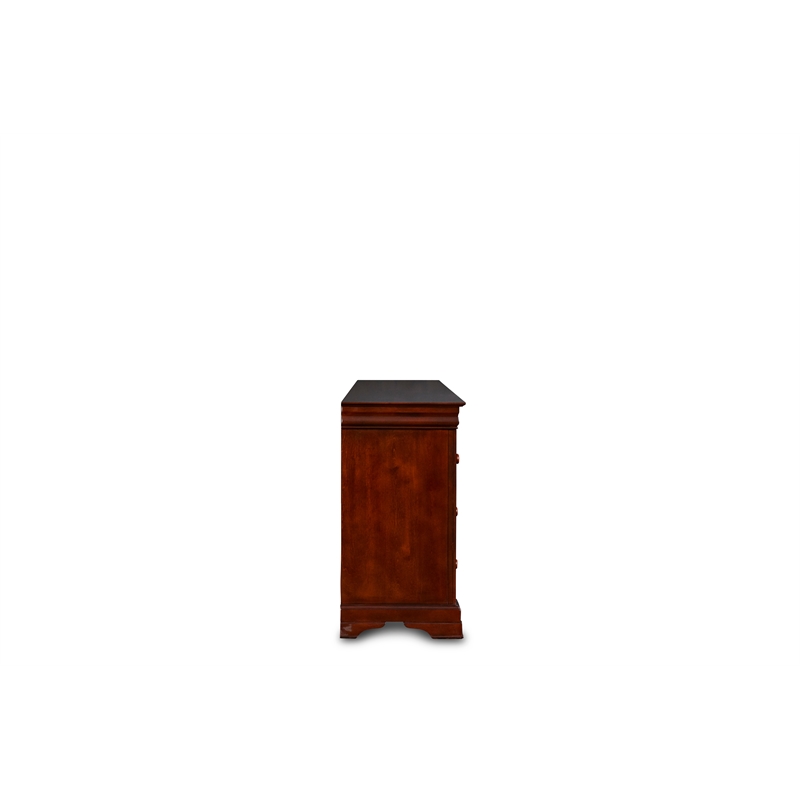 Pemberly Row Modern Solid Wood Engineered Wood Dresser in Cherry