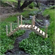 Pemberly Row Transitional Cedar Wood Decorative Garden Bridge in Beige