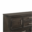 Pemberly Row Contemporary Solid Wood Dresser with Doors in Nutmeg Gray