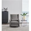 Pemberly Row Glider Manual Recliner Nursery Rocking Swivel Chair in Harbor Gray