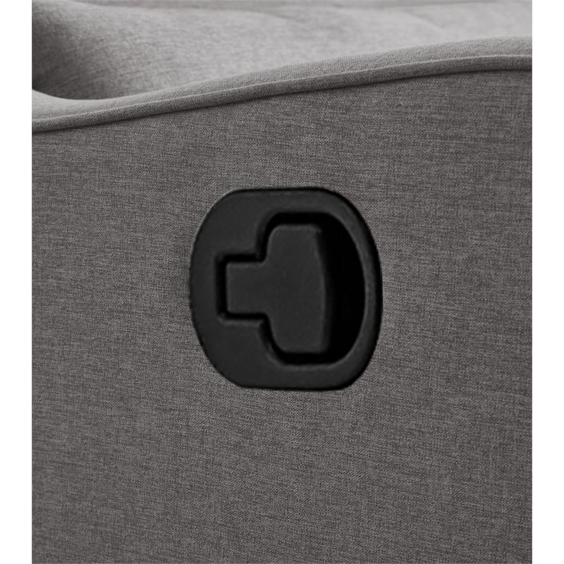 Pemberly Row Glider Manual Recliner Nursery Rocking Swivel Chair in Harbor Gray