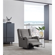 Pemberly Row Glider Manual Recliner Nursery Rocking Swivel Chair in Harbor Gray
