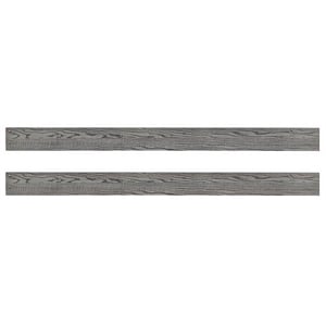 Pemberly Row Traditional Solid Hardwood Bed Rails in Brushed Pewter