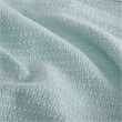 Pemberly Row Modern Basketweave Cotton Blanket in Blue Full/Queen