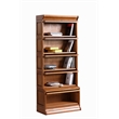 Pemberly Row Modern 5-Stack Wood Barrister Bookcase in Cherry