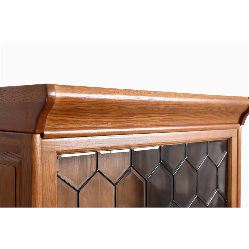 Pemberly Row Modern 5-Stack Wood Barrister Bookcase in Cherry