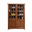 Pemberly Row Modern Solid Wood Display China Cabinet in Walnut