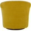 Pemberly Row Traditional Polyester Fabric Club Chair in Yellow