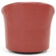 Pemberly Row Traditional Faux Leather Swivel Club Chair in Red