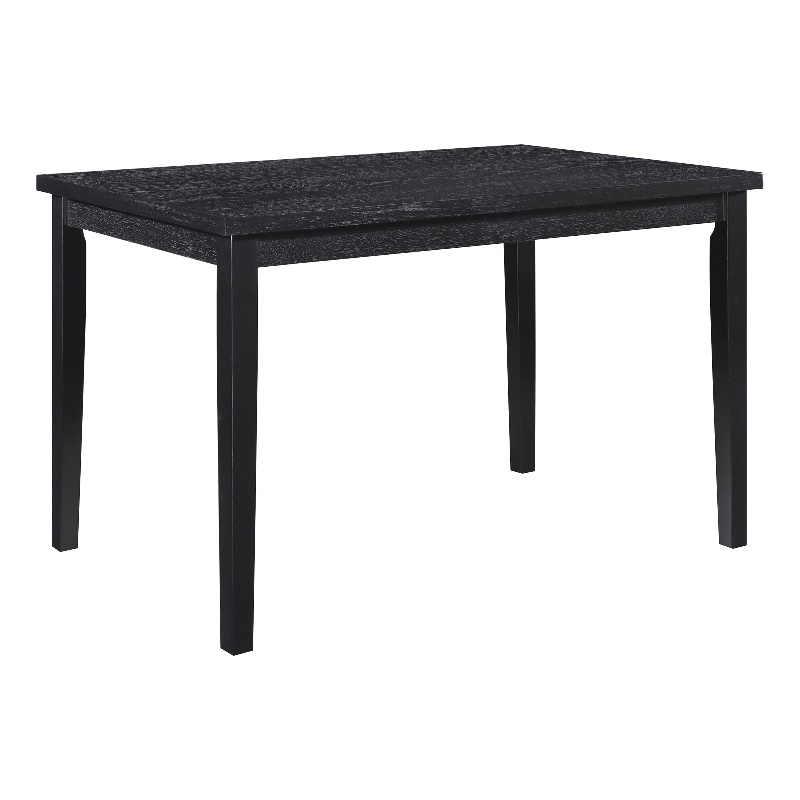 Pemberly Row Modern / Contemporary Wood Dining Room Table in Black