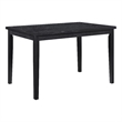 Pemberly Row Modern / Contemporary Wood Dining Room Table in Black