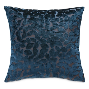 Pemberly Row 19x19&quot Square Velvet Accent Pillow in Sapphire in Set of 2
