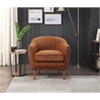 Pemberly Row Contemporary Fabric Upholstered Accent Chair in Rust