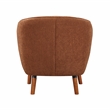 Pemberly Row Contemporary Fabric Upholstered Accent Chair in Rust
