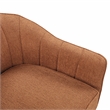 Pemberly Row Contemporary Fabric Upholstered Accent Chair in Rust