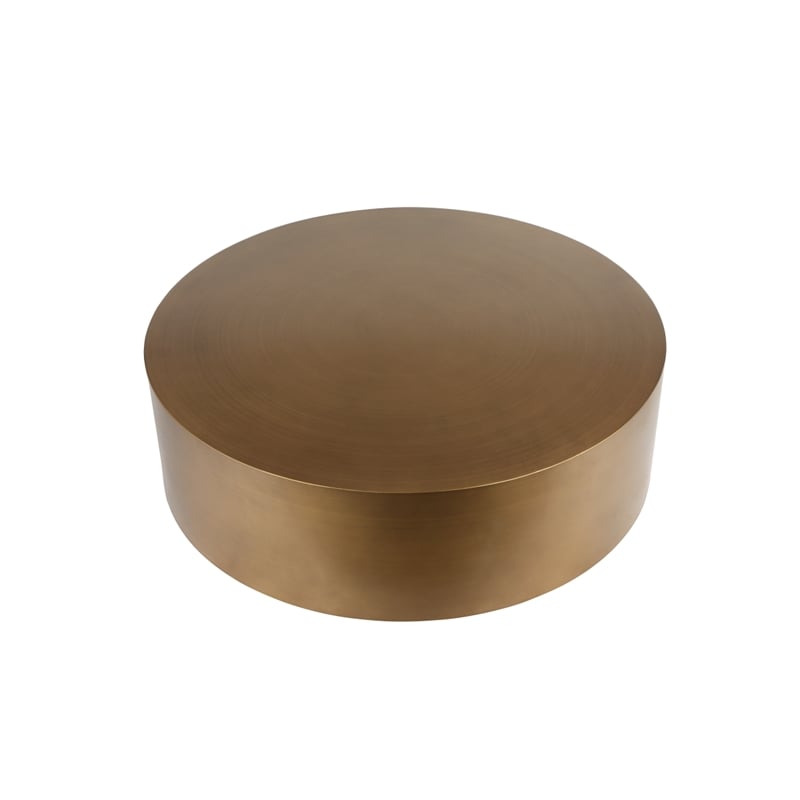 Pemberly Row Modern / Contemporary Stainless Steel Coffee Table in Brass