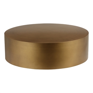 Pemberly Row Modern / Contemporary Stainless Steel Coffee Table in Brass