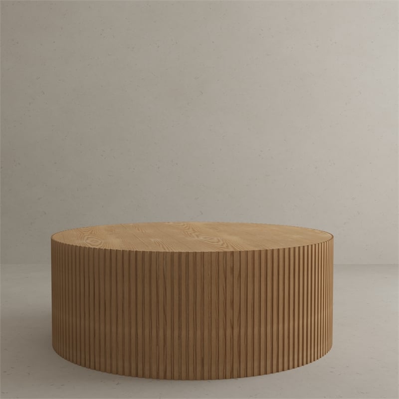 Pemberly Row Modern / Contemporary Solid Wood Coffee Table in Ash