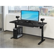 Pemberly Row Electric Battlestation Gaming Desk Metal - Gray Carbon Fiber Finish