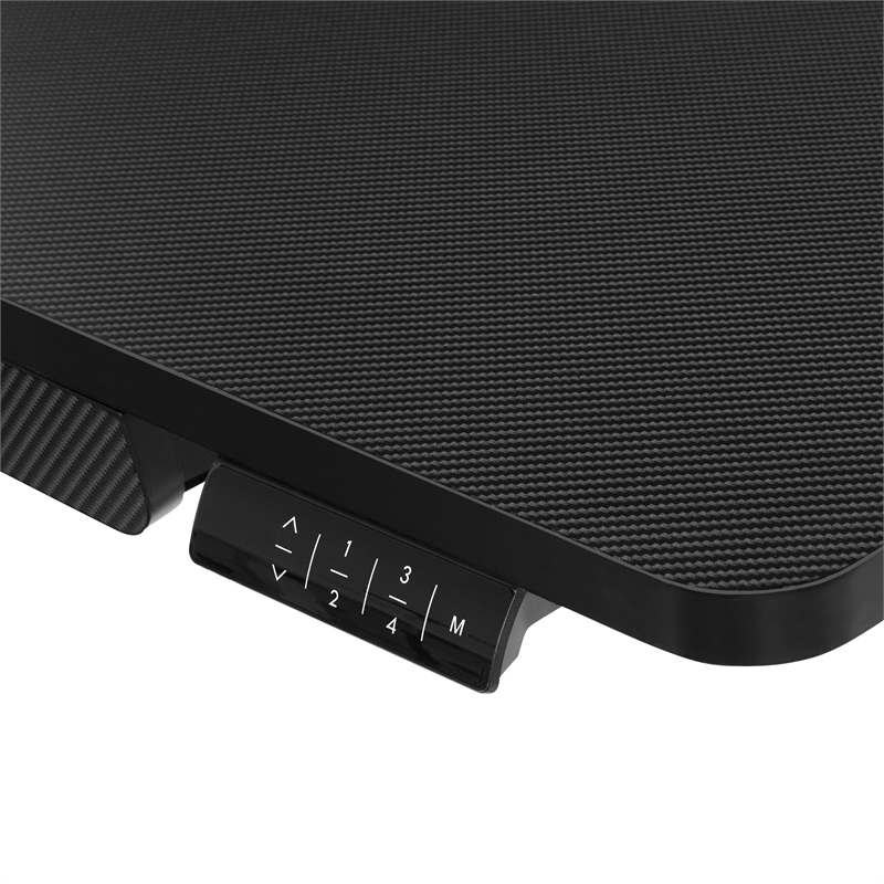 Pemberly Row Electric Battlestation Gaming Desk Metal - Gray Carbon Fiber Finish