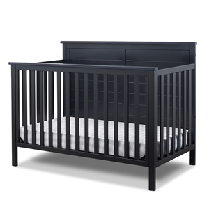 Pemberly Row Contemporary 4-in-1 Convertible Crib in Midnight