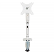 Pemberly Row Single Monitor Arm with Dual USB 3.0 Port in White Aluminum Finish