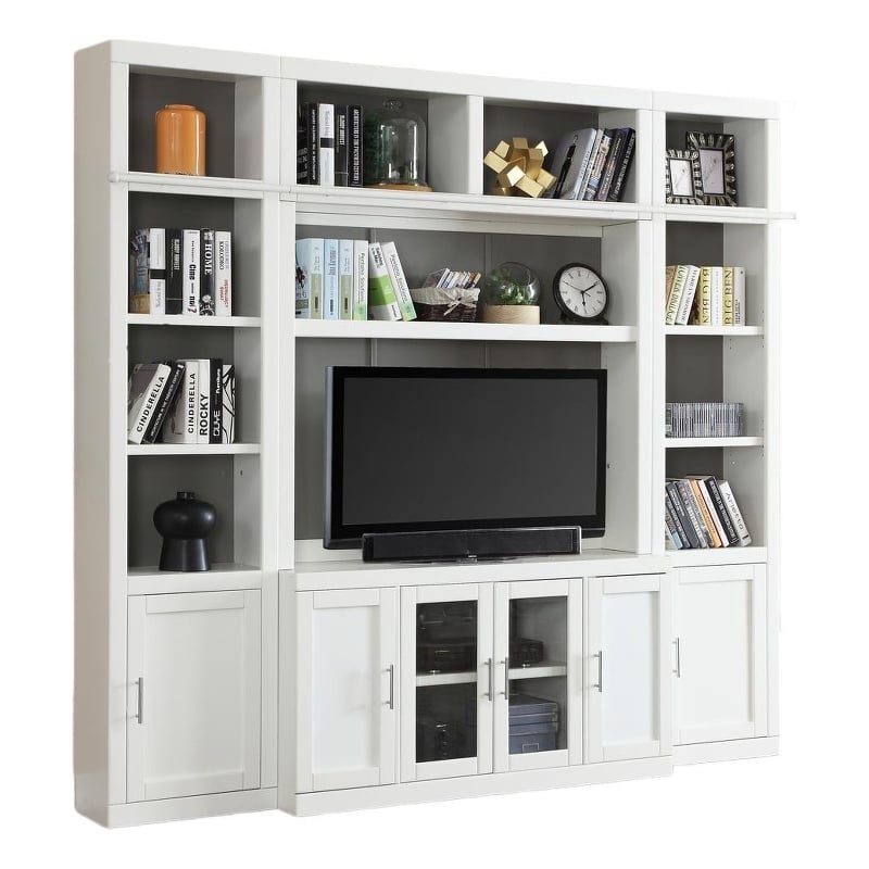 Pemberly Row Contemporary 4 Piece Space Saver Entertainment Wall