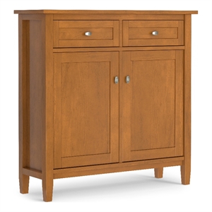 Pemberly Row Warm Shaker Wood 36&quot Wide Entryway Storage Cabinet - Golden Brown