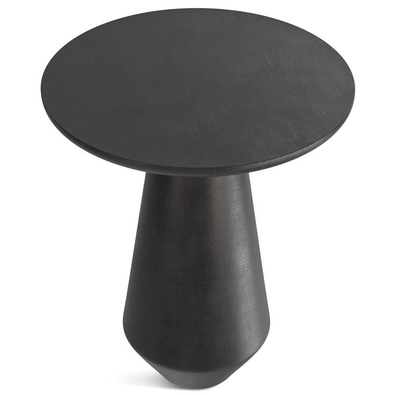 Pemberly Row 16 inch Wide Metal Side Table in Graphite & Fully Assembled