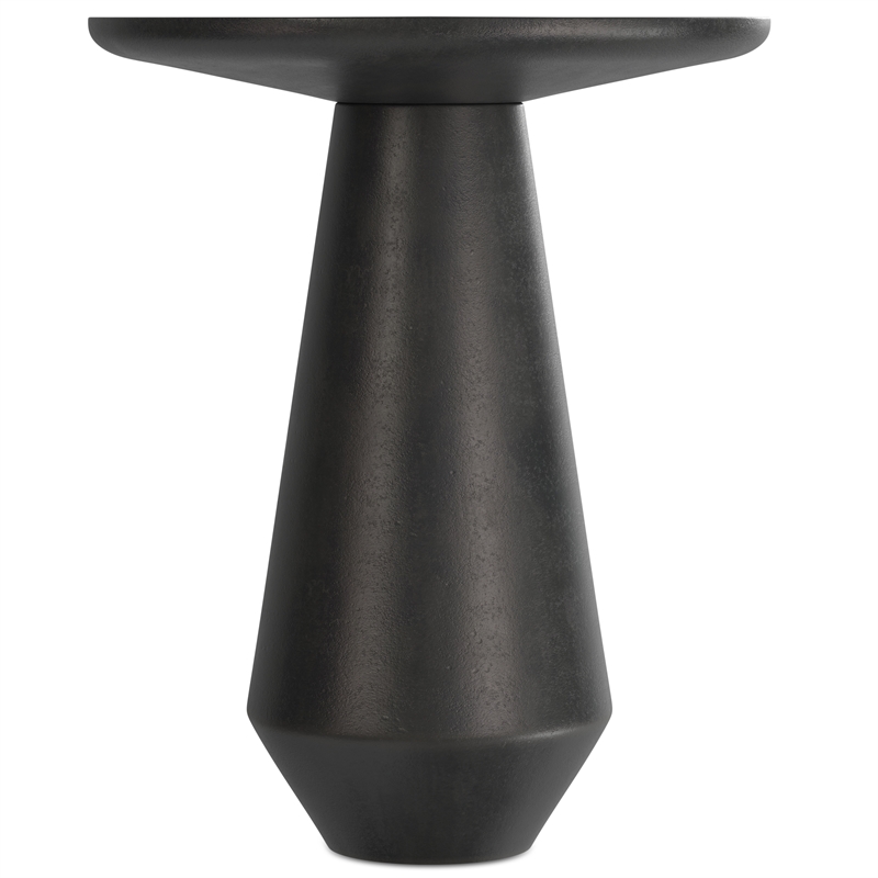 Pemberly Row 16 inch Wide Metal Side Table in Graphite & Fully Assembled