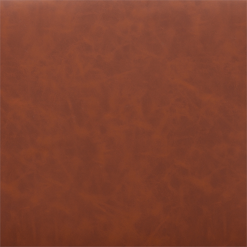 Pemberly Row Plush Faux Leather Upholstered Counter Stool in Brown/Black