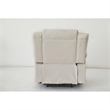 Pemberly Row Contemporary Fabric Power Recliner With USB in Beige