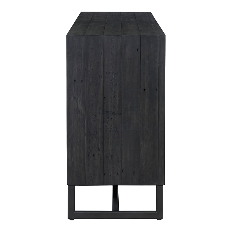 Pemberly Row Modern / Contemporary Wood Sideboard Black Color