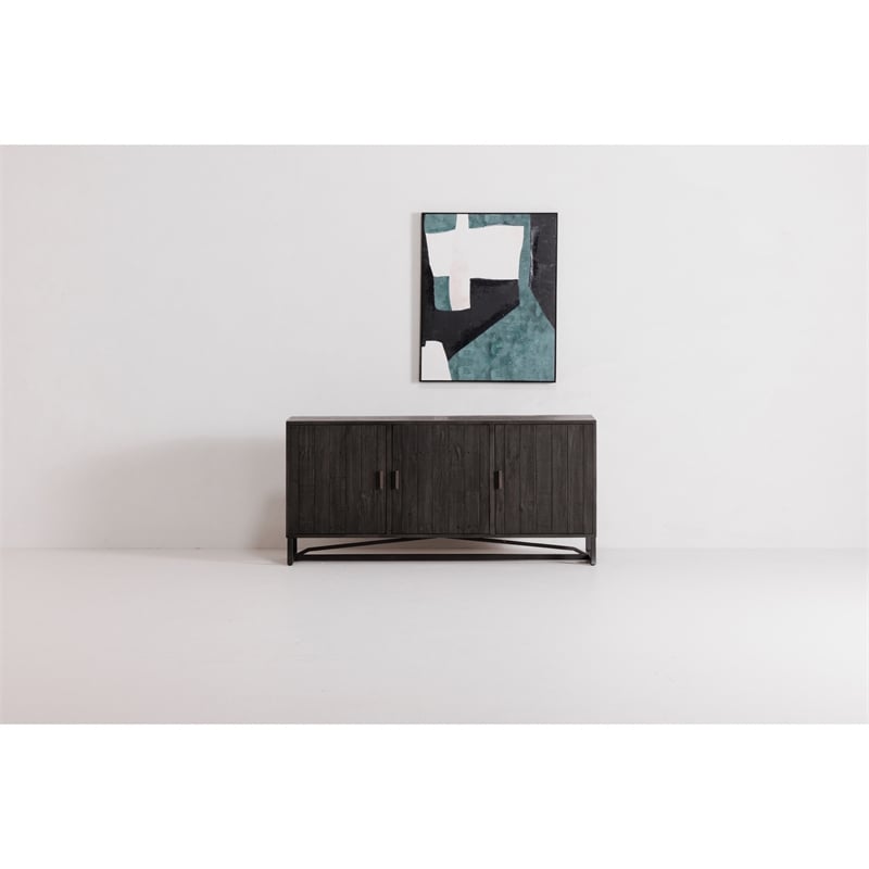 Pemberly Row Modern / Contemporary Wood Sideboard Black Color