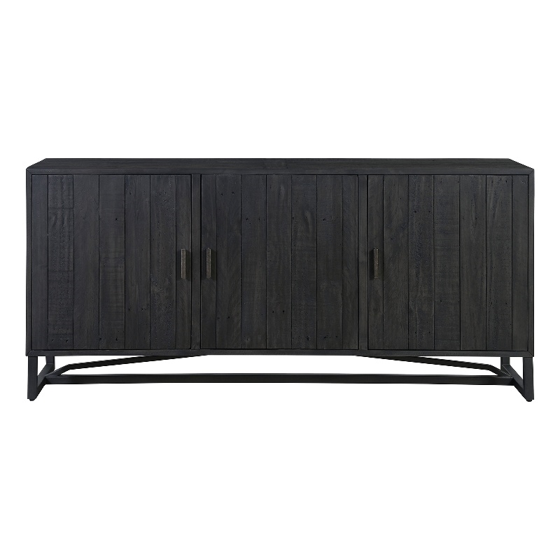 Pemberly Row Modern / Contemporary Wood Sideboard Black Color