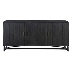 Pemberly Row Modern / Contemporary Wood Sideboard Black Color