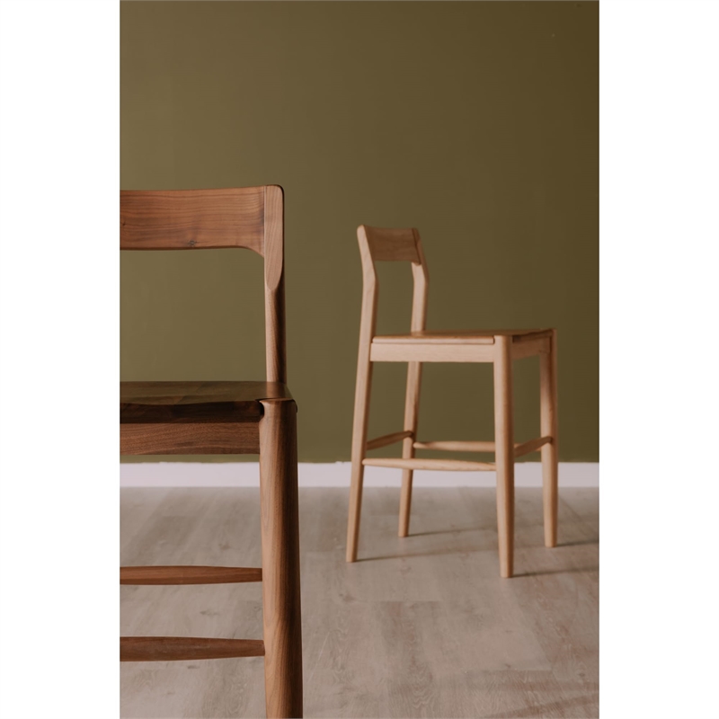 Pemberly Row Modern / Contemporary Wood Bar Stool Brown Color